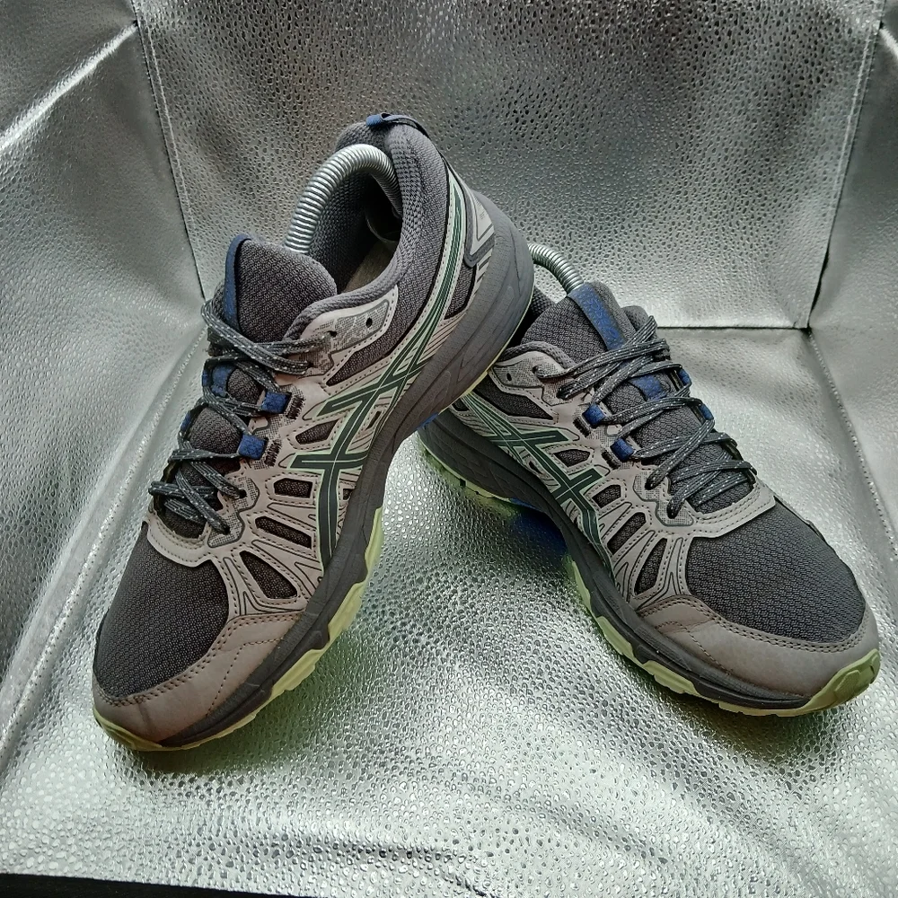 Asics Gray w/Blue & Green Trim Sneakers Women's Size 8.5